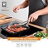 BRA COOKWARE Efficient Pro Nonstick Grill Pan | 11x11 Inch Aluminum Ribbed Skillet | 3-Layer Scratch Resistant Coating Frypan | PFOA Free | All Cooktops Compatible Grilling Pan | HeatResistant Handle #3