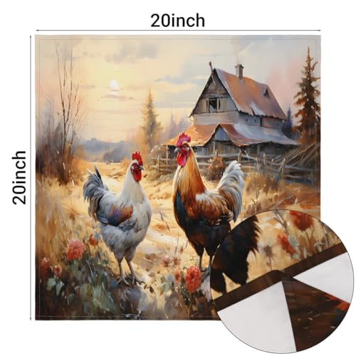 Servilletas de Tela Cuadradas 20x20 Pulgadas Set x6 miniatura 2