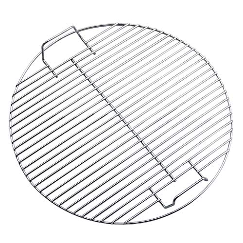 Lazder Ronda antiadherente resistencia al calor de acero inoxidable barbacoa rejilla rejilla rejilla de cocina al aire libre camping herramienta