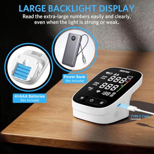 BESTEK Blood Pressure Monitor Automatic Upper Arm BP Cuff (9 -17 Adjustable) 15 + Free Shipping w/ Prime + 40% Off Code 4G5BXEJV - image 4