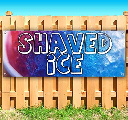 Shaved Ice Banner 13 oz | Non-Fabric | Heavy-Duty Vinyl Single-Sided with Metal Grommets