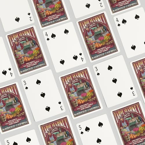 Baraja de Cartas Poker Lantern Press Bakersfield California miniatura 4