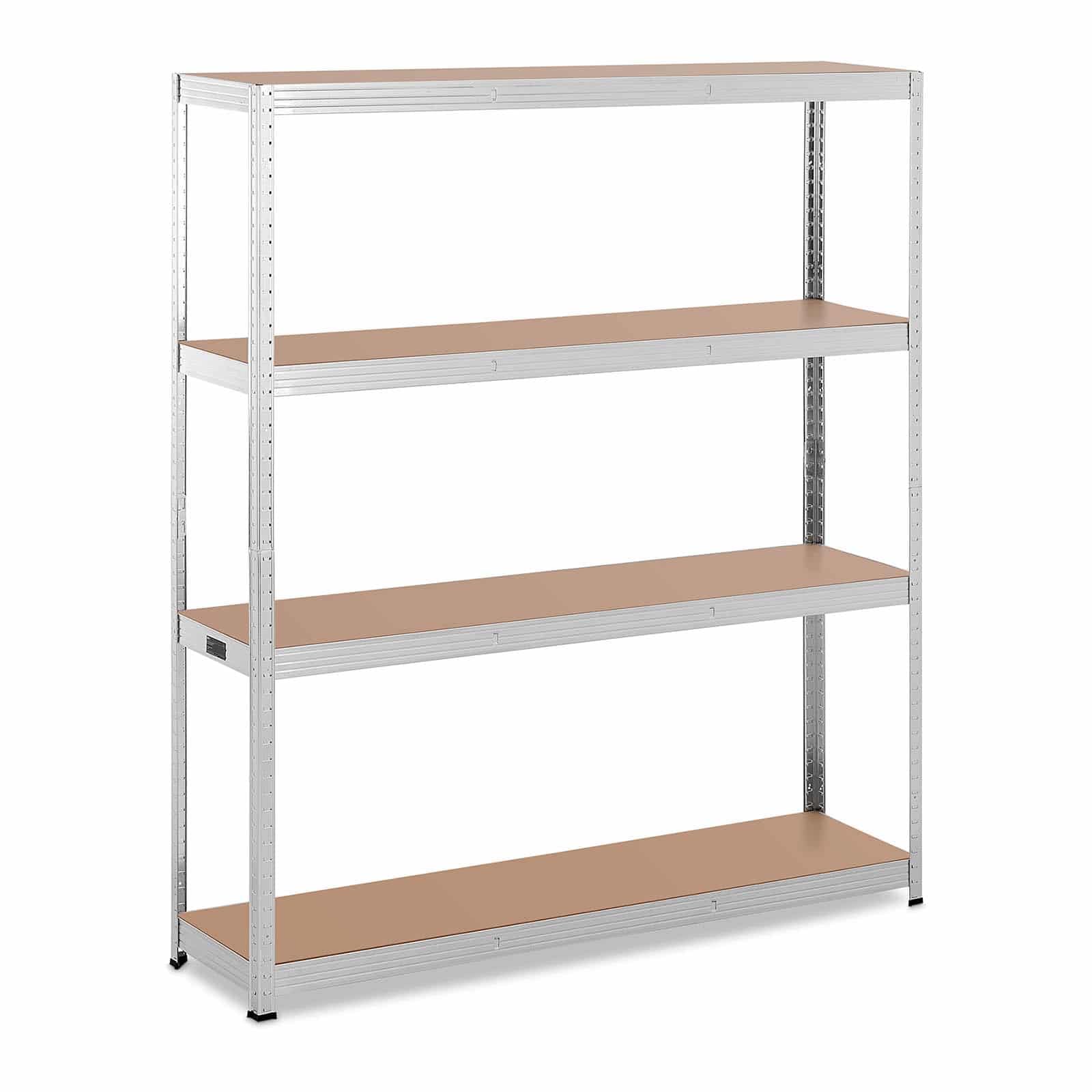Helloshop26 Étagère Charge Lourde 160 x 40 x 180 cm supporte 4 x 150 kg Robuste Garage Atelier Outils Gris 14_0005179