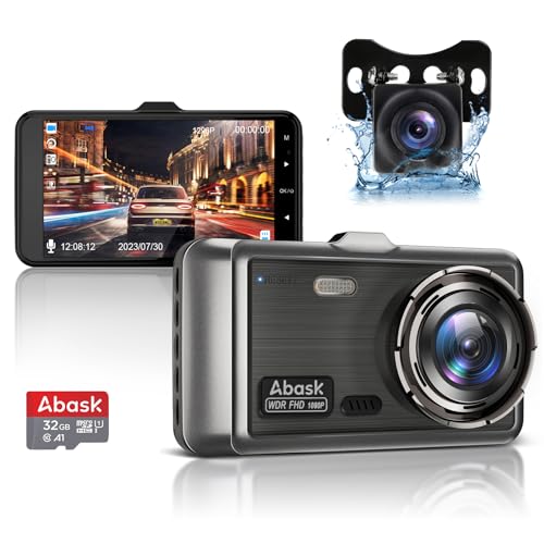 Dashcam Auto Abask 4K Con Doppia Telecamera - WiFi, Visione Notturna, Parcheggio 24h, Include SD 64GB - Foto 9
