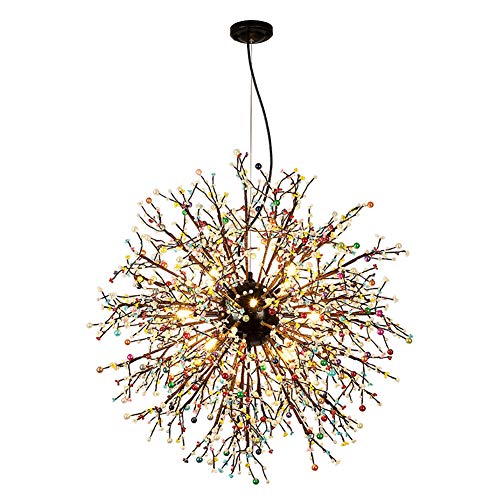 Lustre de plafond doré haut de gamme en branche d'art G4 80cm