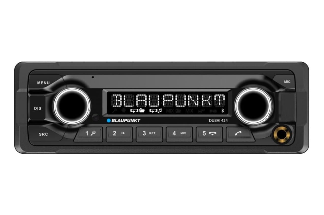 Blaupunkt Dubai 424 | Heavy Duty | 24 V | FM | Bluetooth | 1-DIN Autoradio