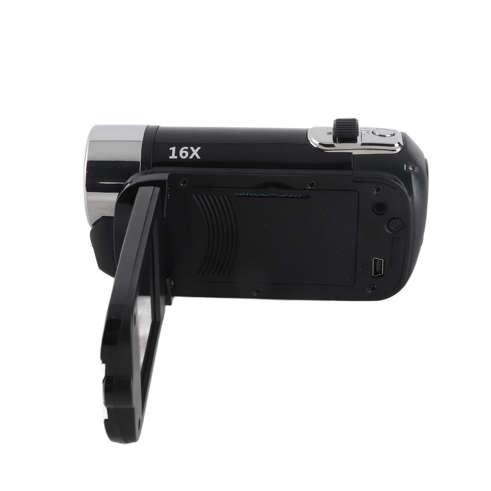 Video Camera Camcorder with 2.4 Inch Color Screen, 1080P 16MP 16X Digital Zoom Anti Shake Loop Video Recording Camcorder with Fill Light 1/4 inch Threaded Hole (Black)-image-24