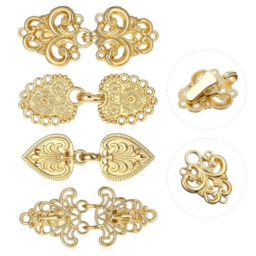 Dimeho Vintage Pullover Swirl Clip 4 Stück Pullover Clips Umhang Clips für Kleid Retro Cardigan Clip Cape PulloverCardigan SchalClips Schal Kragen Verschluss Kleid Hemd...