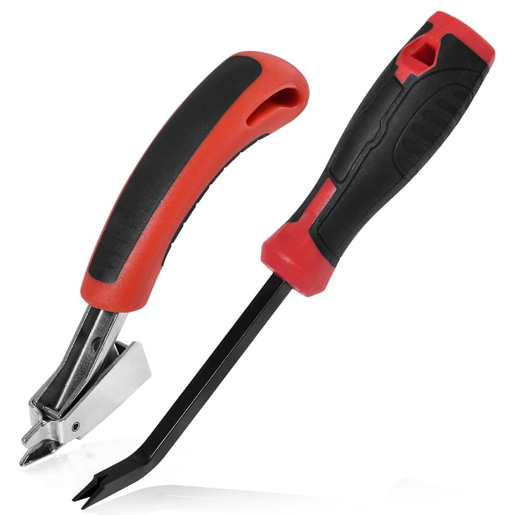 Ijsdnvjndx As Shown 2 Pcs Heavy Duty Staple Remover Tools, Double Pronged For Upholstery And Construction
