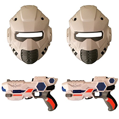 Space Wars Light Up Double Weapon Set [2x Guns, 2x Masks]