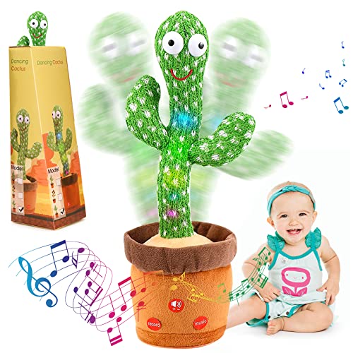 Image of Emoin Dancing Cactus Crawling Baby Toys Gifts 3 4 5 6 7 8 9 10 11 12 Babies Boy Girl 3-6 Learning Walking Toddler 36 Months Music Development Toy Birthday Gift