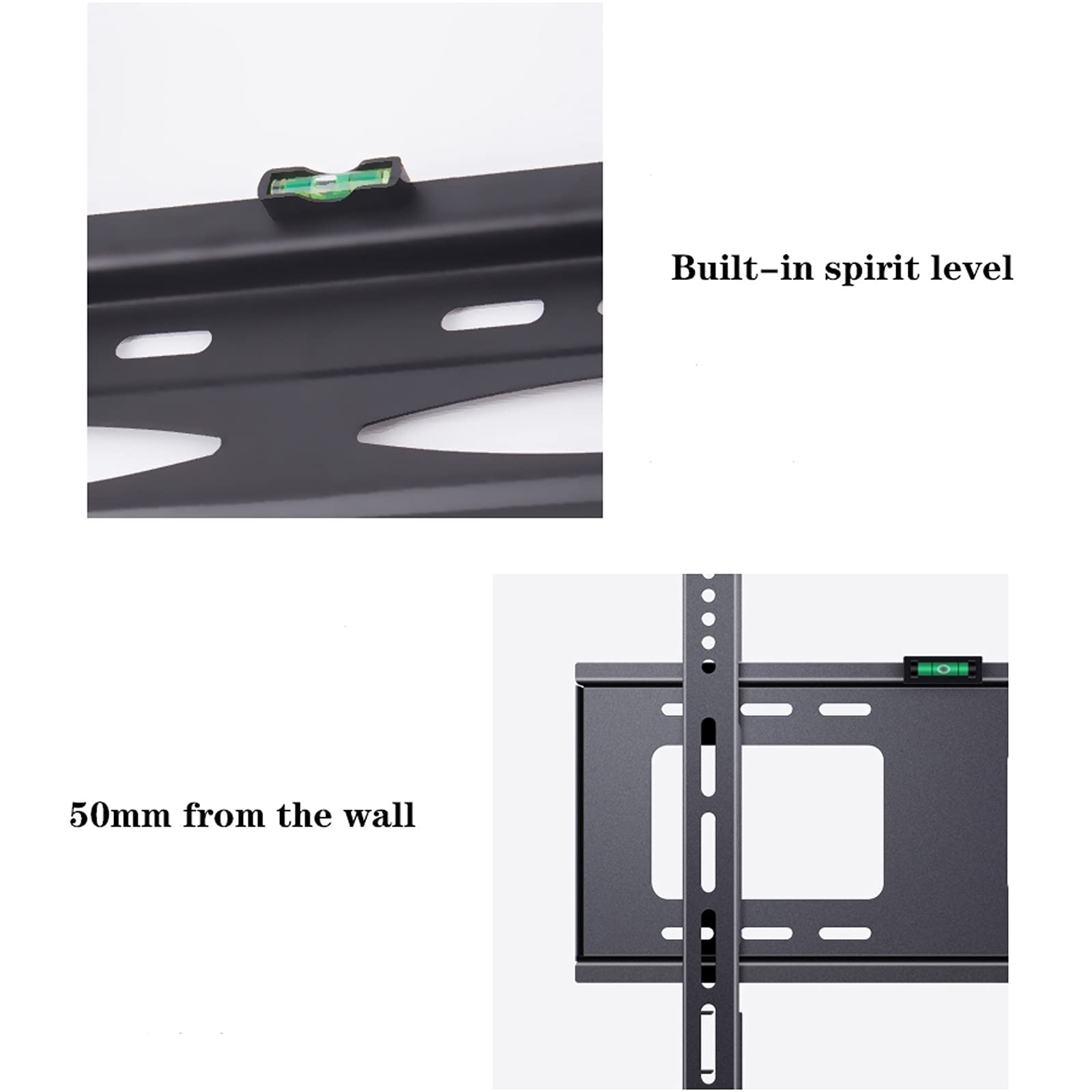 32 "-100" Staffa TV a Muro Staffa a Muro Regolabile Regolabile TV a Muro Montaggio con Spirit Level Robusto Staffa TV Anti-Droping, Max VESA 900x600mm (Size : Large)