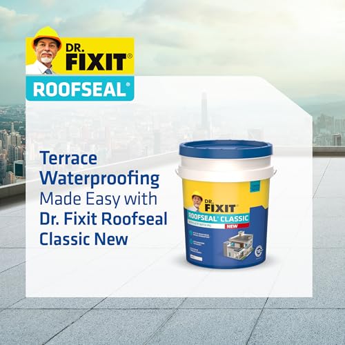 Image of DR. FIXIT Roofseal Classic New, 20 Liter, Waterproofing Solution for Homes, Terraces, Roofs
