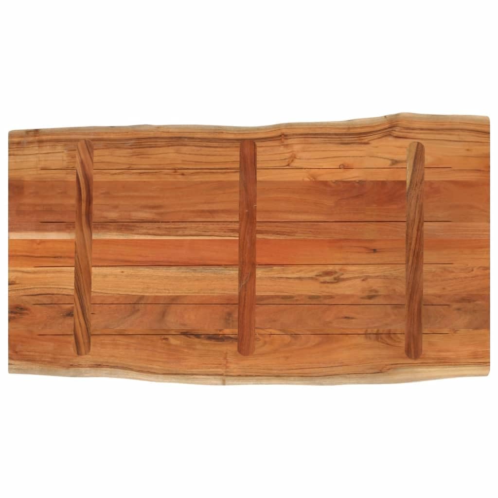 vidaXL Tablero de Mesa Rectangular Borde Natural Acacia 110x60x2,5 cm, Tablero, Tablero de Mesa Rectangular, Tablero de Mesa de Comedor
