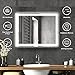 ROOMTEC 36 x 28 Inches LED Bathroom Mirror with Front and Backlit,Anti-Fog,3 Colors and Dimmable Light(Horizontal/Vertical),Silver