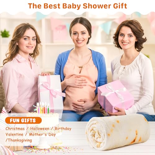 Image of Burrito Baby Blanket, Tortilla Swaddle Blanket, Taco Blanket for Newborn Toddler, 285 GSM Soft Flannel Wearable Wrap Funny Gifts for Baby Shower & First Christmas Boy Girl 0-3 6 9 Months (Pack of 2)