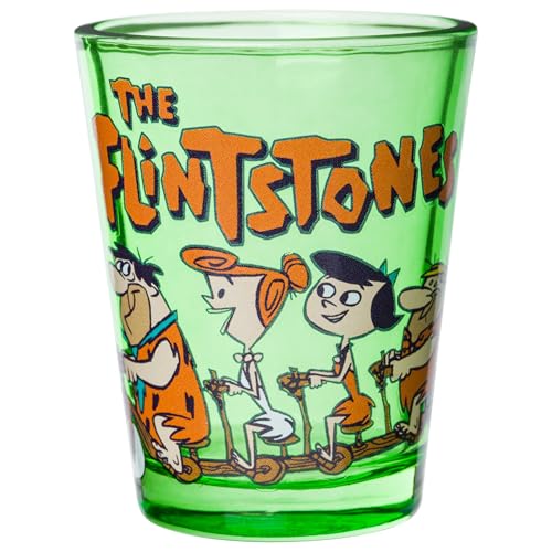 Image of Silver Buffalo The Flintstones 4 Pack Mini Glass Set, 1.5 Ounces