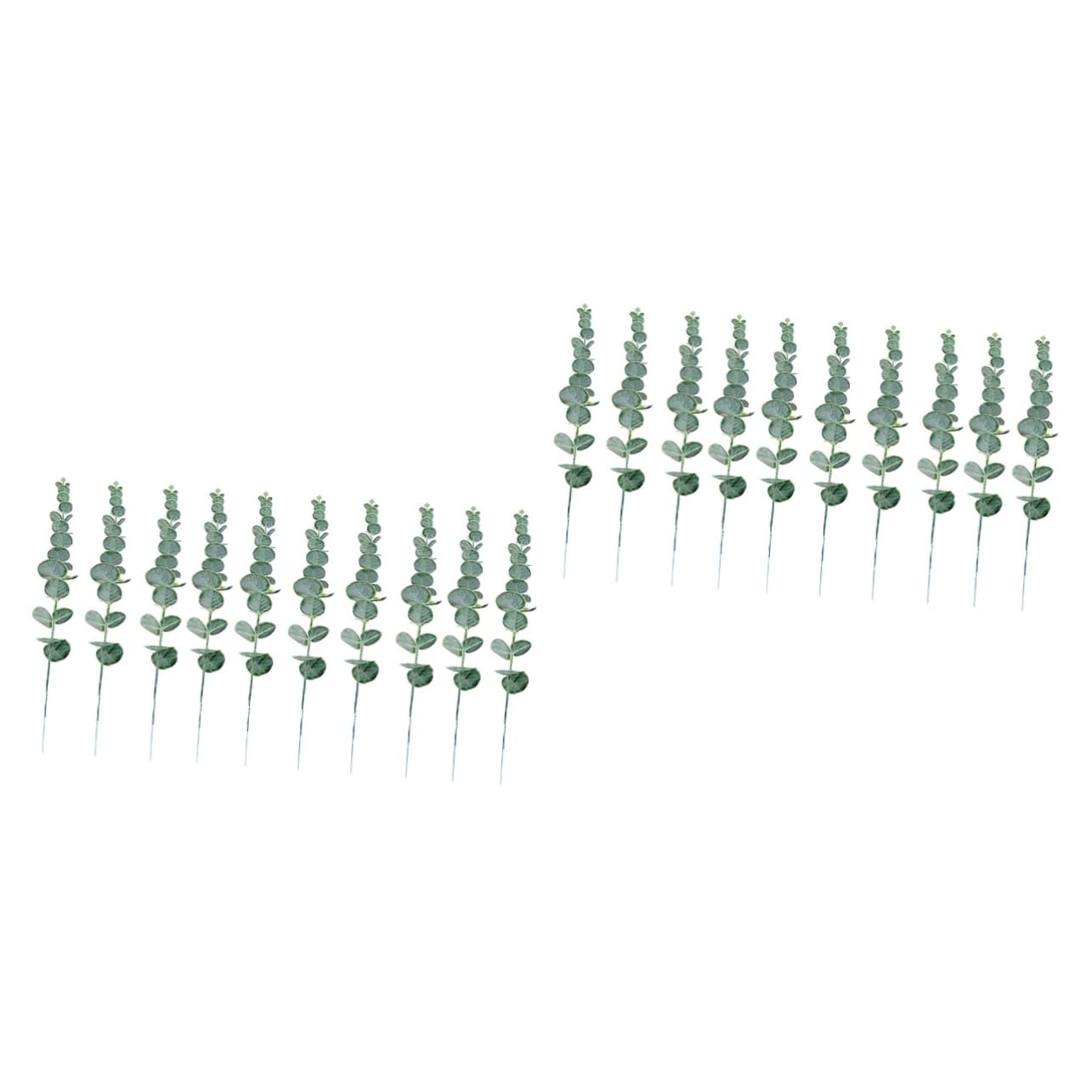 Alipis 2 Set Di Foglie Di Eucalipto Piante Artificiali Decorative Sensazione Di in Qualsiasi Momento Robuste Per Casa Matrimoni Ed Eventi 10 Pezzi * 2