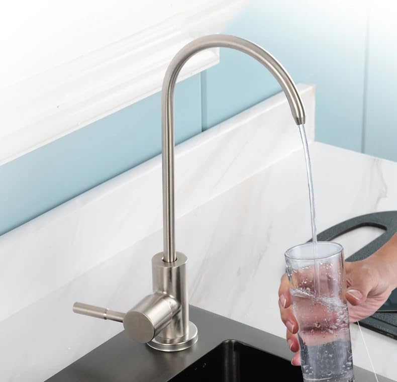 Image of B Backline RO Water purifiersFaucet 304 Stainless Steel Kitchen Sink Faucet Tap 360 Degree Rotatable | Ro Faucet tap for Undersink for All Ro Water purifiers (Brushed Nickel)