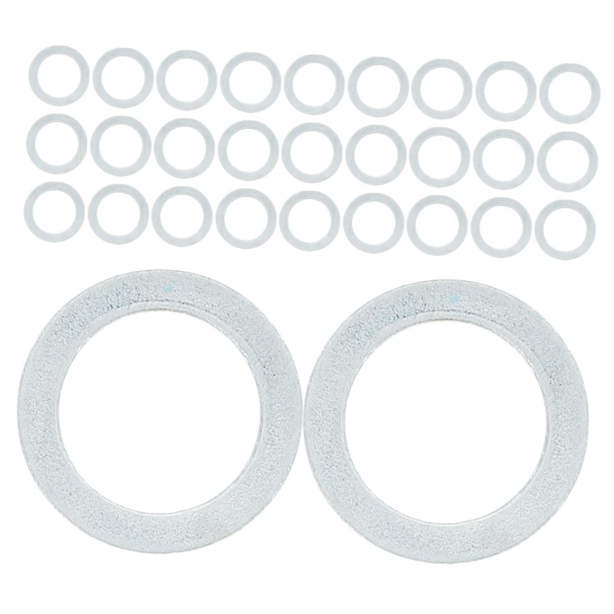 NAMOARLY 200pcs Skateboard Truck Axle Washers - Precision Spacers Skateboard Hardware Kit - Aluminum Alloy Flat Washers Hardware Repair Replacement Parts