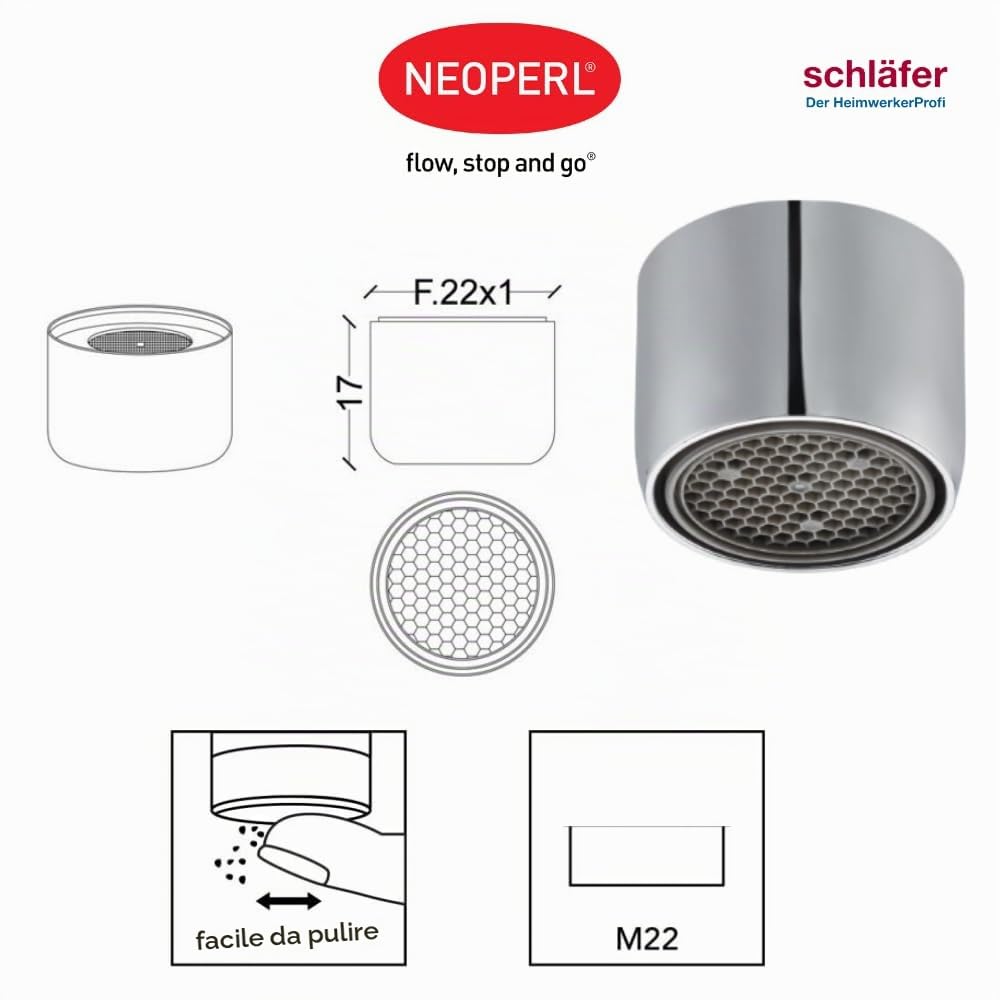 Schläfer 3431112 | Rubinetto Lavello Cucina a Muro con 2 Manopole Tonde, Canna Girevole Universale a J da 150mm e Aeratore a Risparmio Idrico, Finitura Cromata