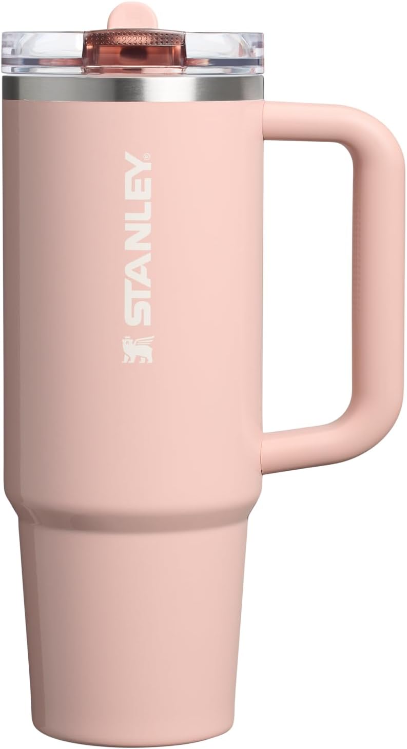 STANLEY Quencher ProTour Flip Straw Tumbler with Leakproof Lid 30 oz | Built-In Straw and Handle | Cup Holder Compatible for Travel | Insulated Stainless Steel Cup | BPA-Free | Peach Whip Gloss