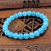 Natural Handmade Blue Chalcedony Bracelet - Round Beads Stretch Bracelets - Powerful Balance Bracelet - Stone Bracelet 8mm