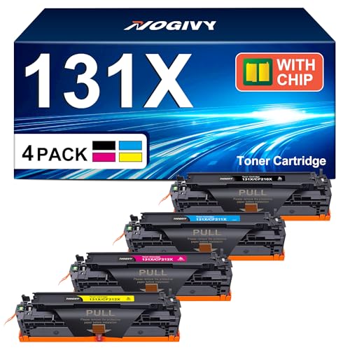 131X 131A Toner mit Chip Kompatibel für HP 131X CF210X 131A CF210A für HP LaserJet Pro 200 Color MFP M276nw M276n M251n M251nw M276 CF211X CF212X CF213X (Schwarz Cyan Gelb Magenta 4er-Pack )