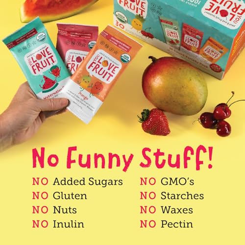 YOU LOVE FRUIT Cheery Cherry Mango Fruit Snacks, Vegan, 1oz Pack of 12 - image 6