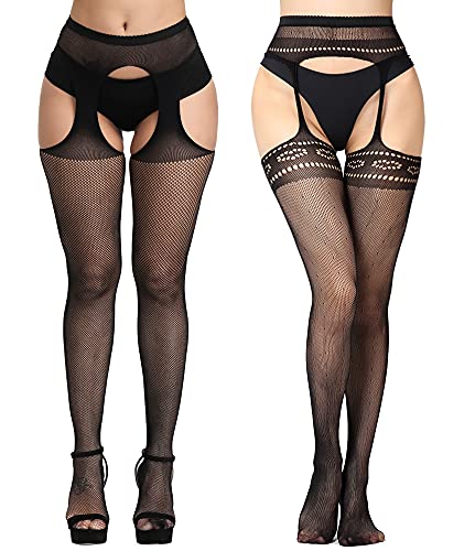 KLONKEE Collants résille à bretelles Cover