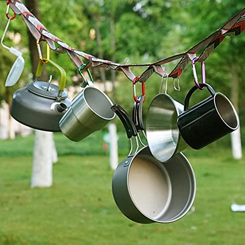 Organizador de almacenamiento ajustable tipo cordón para acampar y colgar suministros del hogar 6