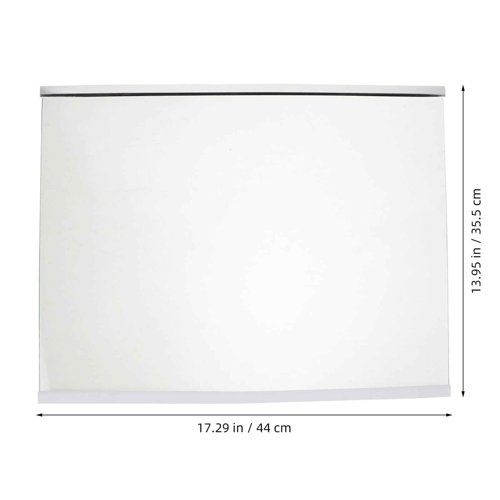 Zerodeko Ripiano di ricambio in vetro temperato per frigorifero, 44 ​​x 35,5 cm, con bordo a doppio strato, divisorio trasparente per frigorifero, ideale per organizzare la cucina.