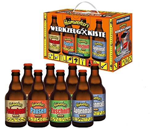 Preisvergleich Produktbild Heimwerkers Handwerkzeug Bierkiste im Geschenkkarton (8 x 0.33 l)