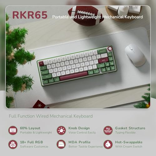 Image of RK ROYAL KLUDGE Keyboard (Greensand, Chatreuse Switch, Wired, Wired)