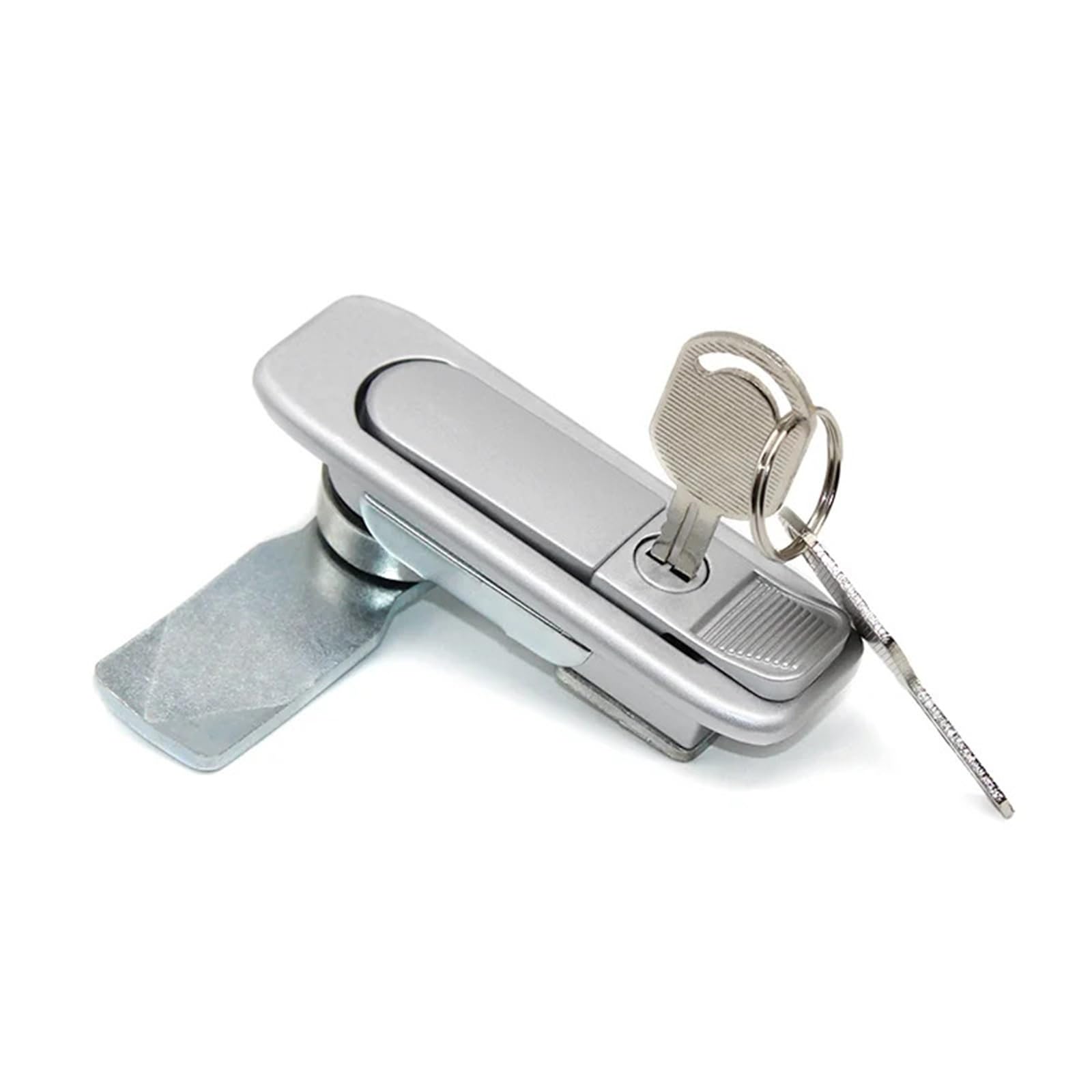 Płaski zamek do szaf rozdzielczych i rozdzielczych, zamek sprężynowy, wyposażenie przemysłowe, 1 sztuka (matte-with lock)