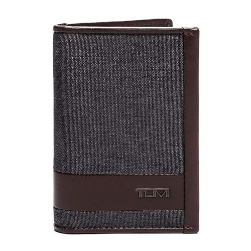 TUMI - Alpha Multi Window Card Case Wallet for Men - Anthracite/Brown