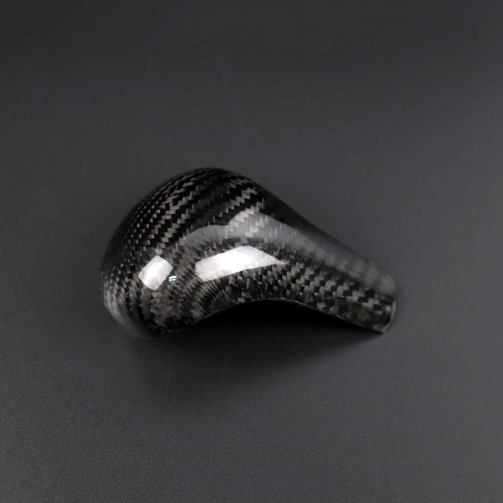 NVCNX Real Carbon Fiber Shift Knob Cover for Audi A4 2009-2013 / A6 2005-2010 / S5 Q5 2009-2012 / A5 2008-2012 / S4 2011-2012 / A8 2004-2010 / Q7 2007-2015 Automatic Gear Shifter Interior Accessories