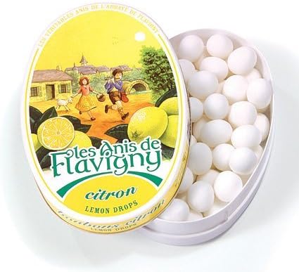 Lemon - Abbaye de Flavigny Tin Anise drops all natural 1.8 oz, Six