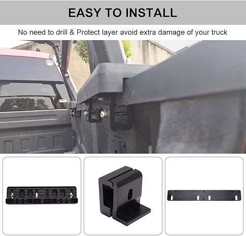 Miniatura 6 de Estante ajustable de la escalera del camión estante extensible universal de la cama de la recogida, aluminio resistente