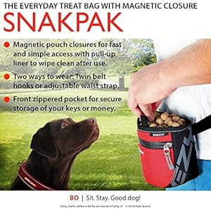   EzyDog-SnakPak-Wearable-Dog-Treat-Bag-Training-Pouch-with-Belt-Orange