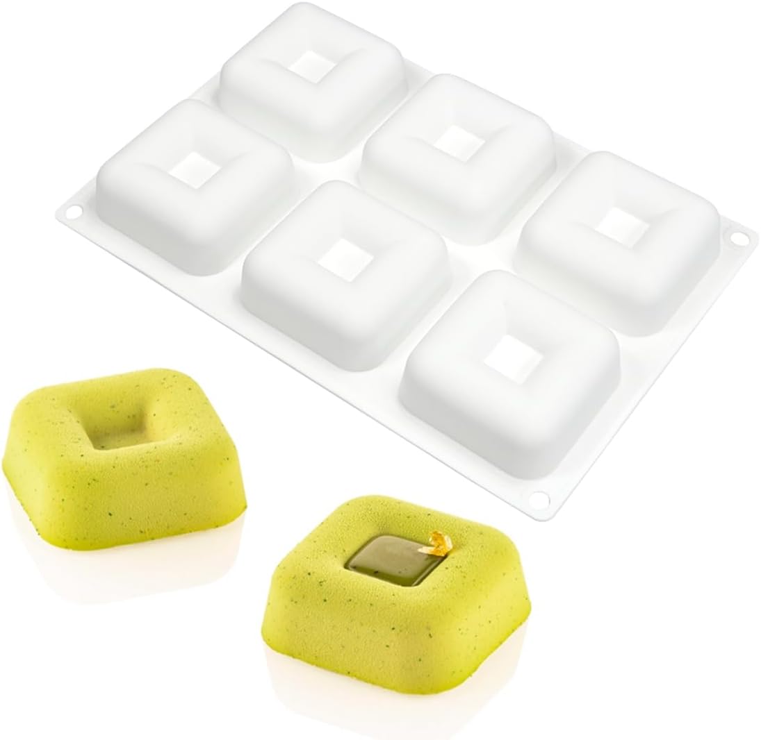 mostsom Silicone Molds Square Mousse Mold DIY Chocolate Mold Mousse Cake Baking Decorating Dessert Cake Decoration Modeling Silicone Mold (G Big Square) image 3