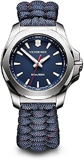 Victorinox Swiss Army Women's I.N.O.X. Stainless Steel Swiss-Quartz Watch with Nylon Strap, Blue
