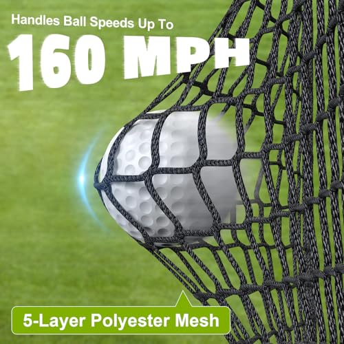 aikeec Golf Practice Hitting Net：7.5 * 7.5 FT Golf Net with Dual Side Net Barriers & Durable Heavy Duty Steel Frame, Backyard Driving,Chipping & Swing Training for Indoor Outdoor by aikeec - Image 2