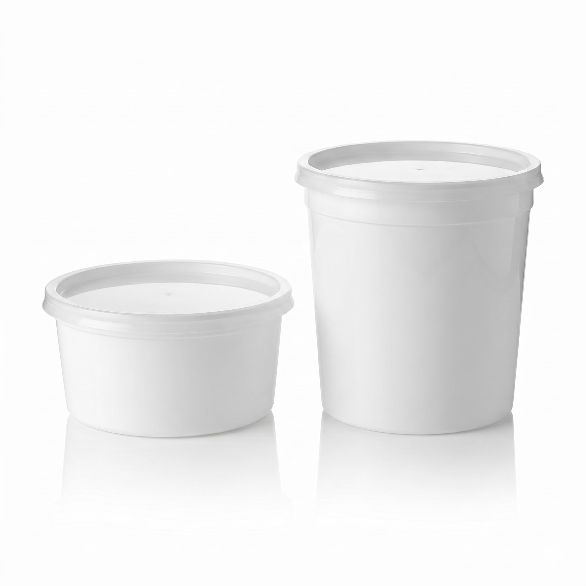 Tarrinas de Plástico con Tapa para Comida – Envases para Comida para Llevar 450 ml y 1000 ml | Caracoles, Callos, Menudos, Sopas y Guisos | Apto Microondas y Congelador (100, 450 ml)