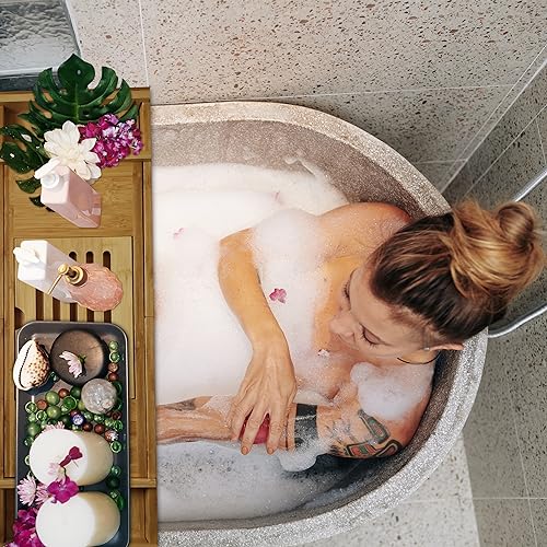 Lifestyle-Expandable-Bath-Tub-Tray-A-Lovely-Expandable-Wooden-Tray-with-Space-for-Wine-Glass-BookiPad-Stand-Towels-and-Bathing-Gel-Great-for-Relaxation-After-Works-and-Family-Activities