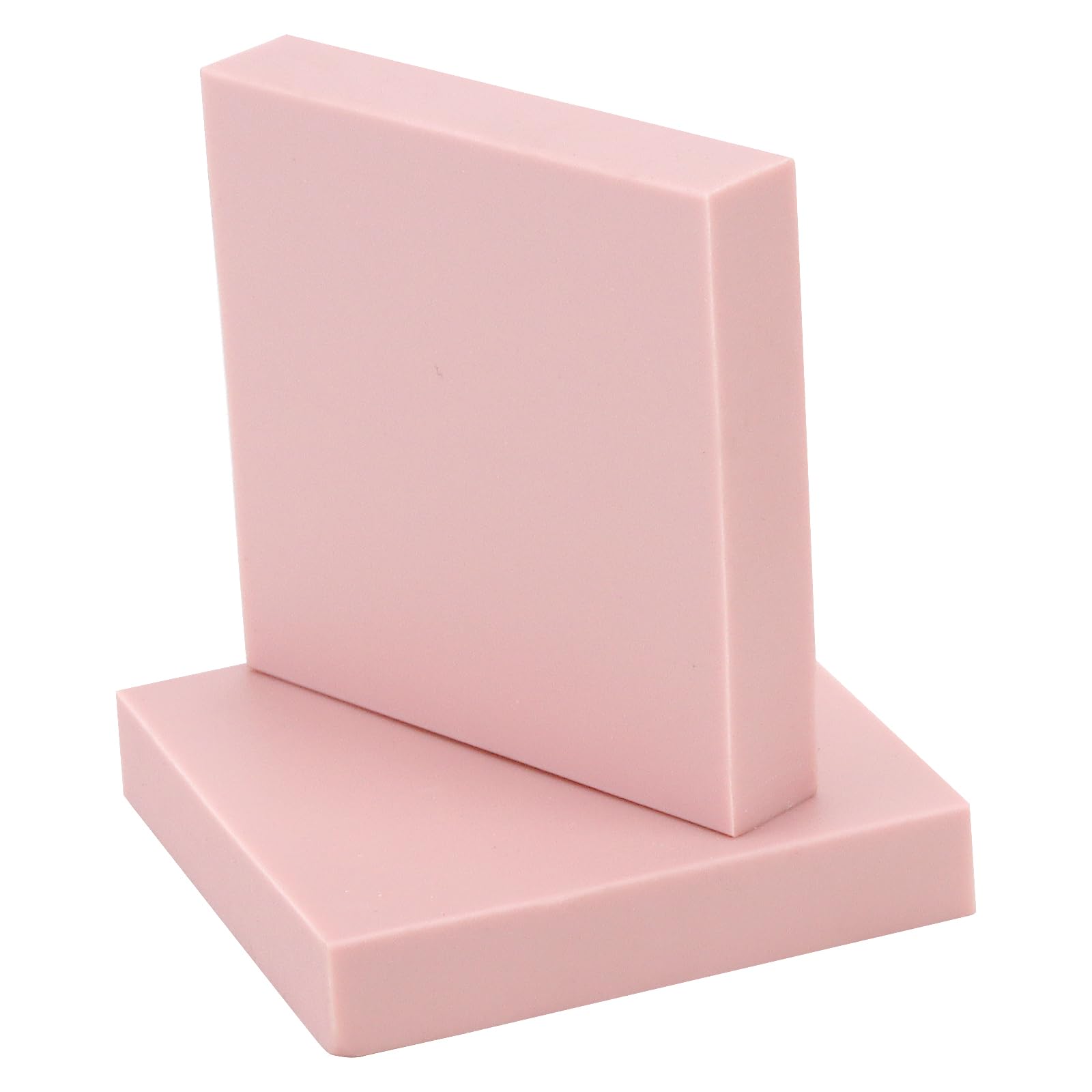 30 blocchi quadrati in gomma da 5,1 cm, kit per la creazione di timbri in linoleum rosa, per stampe, artigianato fai da te