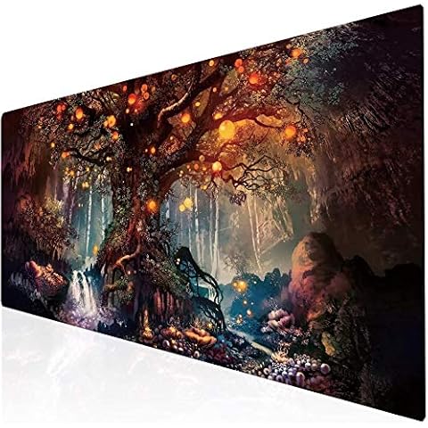 Utimor Extended Gaming Mouse Pad, Mouse Mat for High DPI Professional Gaming Quality Perfect for Home Office Use (90x40 tree011) Cover