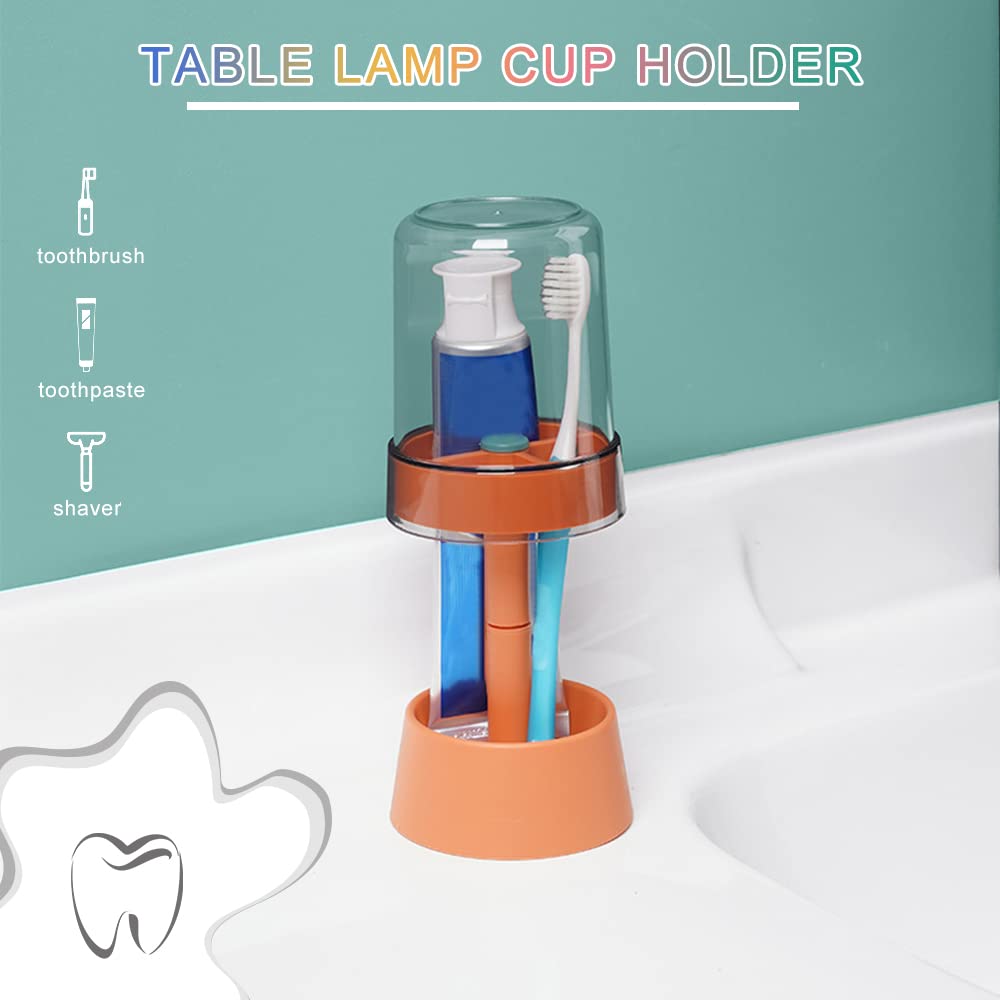 Toothbrush Holder Stand with Tooth Brush Cups/Cover - Image 3