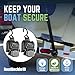 BoatBuckle G2 Transom Boat Tie Down Straps to Trailer 2x43-Inch, 2500lbs Break Strength, Bolt On Retractable Ratchet Straps Heavy Duty, 2-Pack