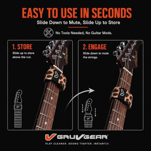 Image of Gruv Gear FretWraps Wild 'Leopard' String Muter 1-Pack , Small, Leopard Print